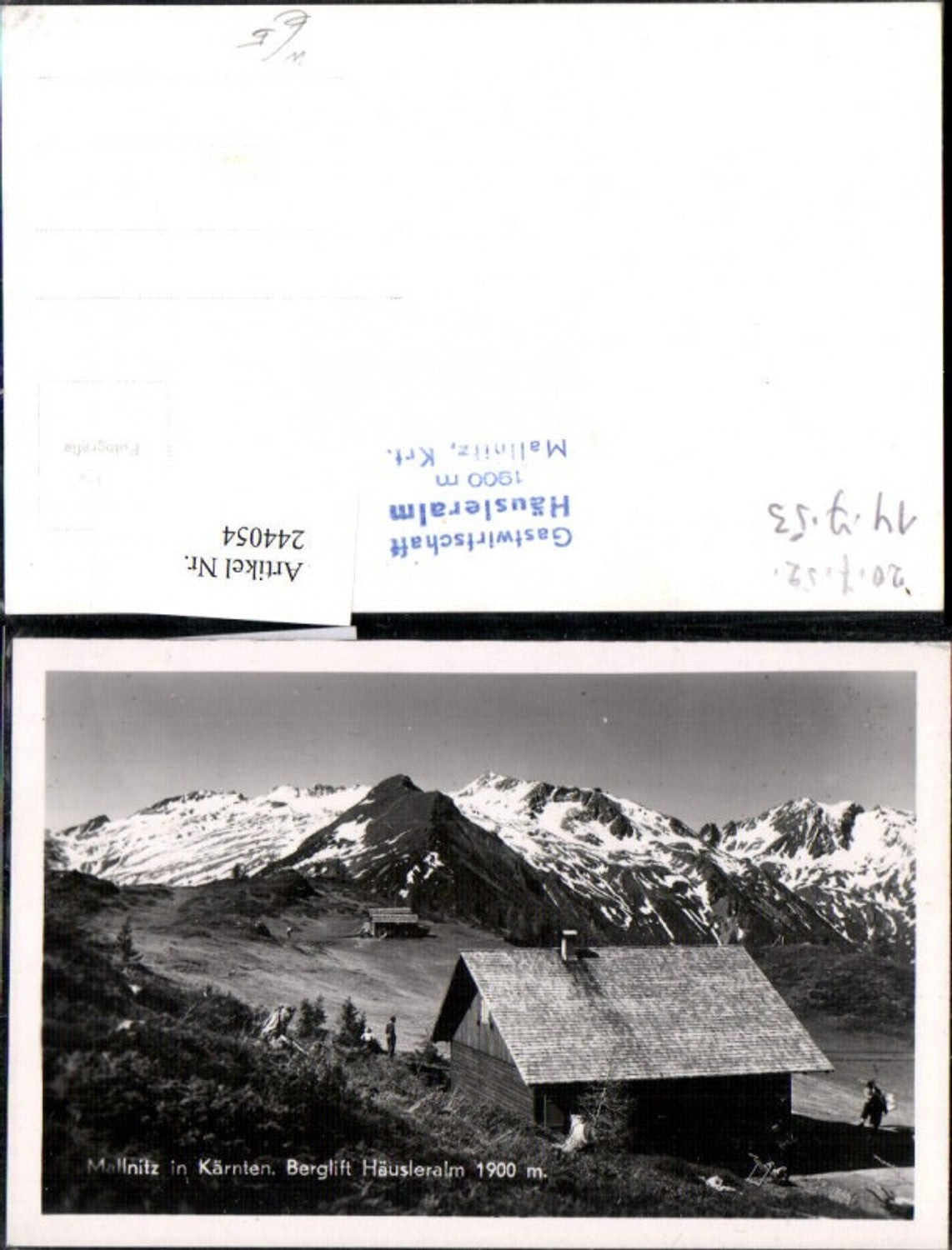244054,Mallnitz in Kärnten Berglift Häusleralm Bergkulisse