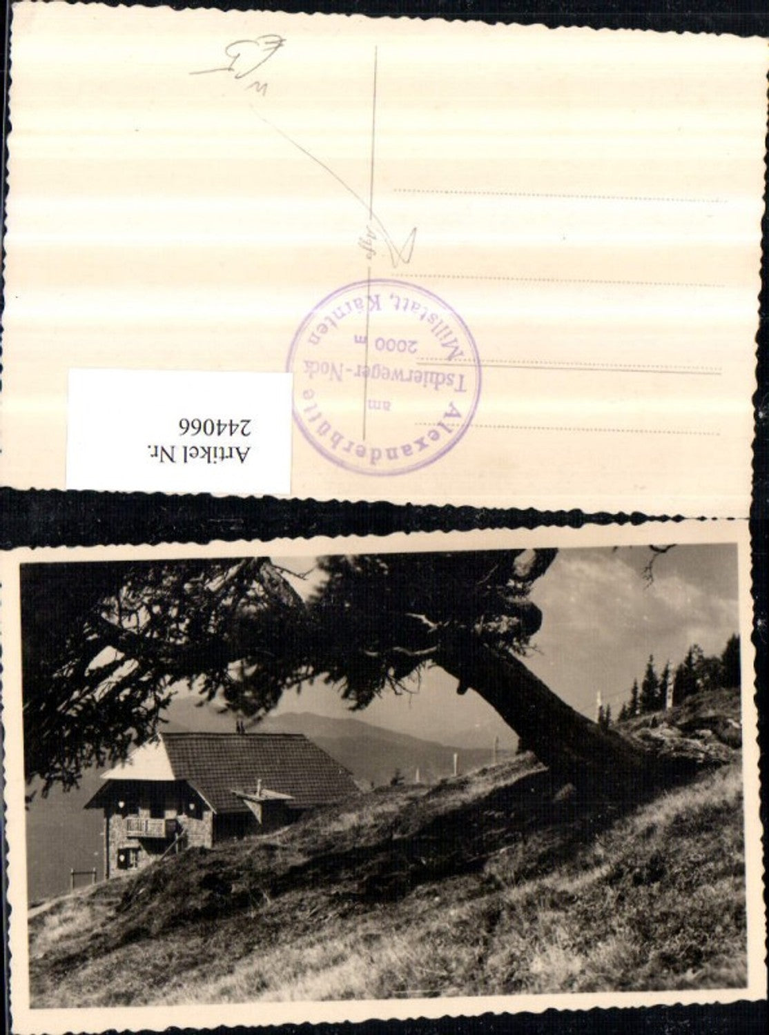 244066,Alexanderhütte Berghütte am Tschierweger-Nock b. Millstatt