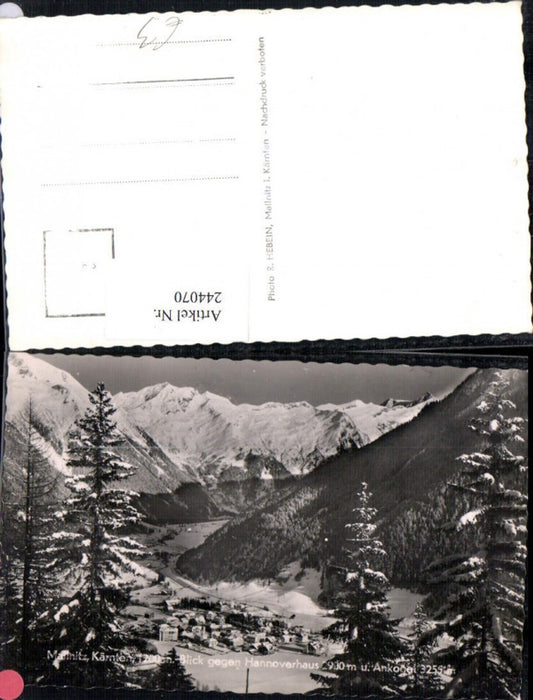 244070,Mallnitz Totale Blick geg. Hannoverhaus u. Ankogel Winterbild