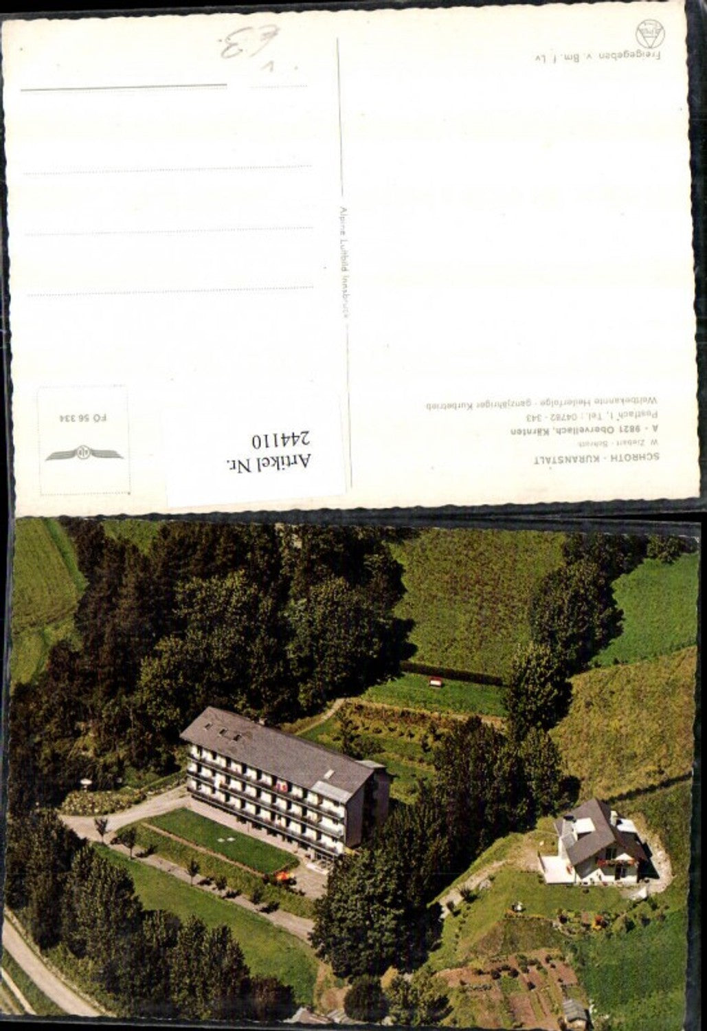 244110,Schroth-Kuranstalt in Obervellach pub Alpine Luftbild 56334