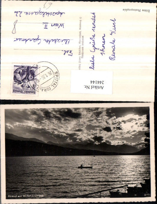 244144,Abend am Millstättersee b. Millstatt Partie pub Franz Schilcher 1090