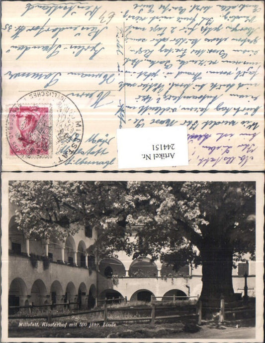 244151,Millstatt Klosterhof Arkaden m. 500-jähriger Linde