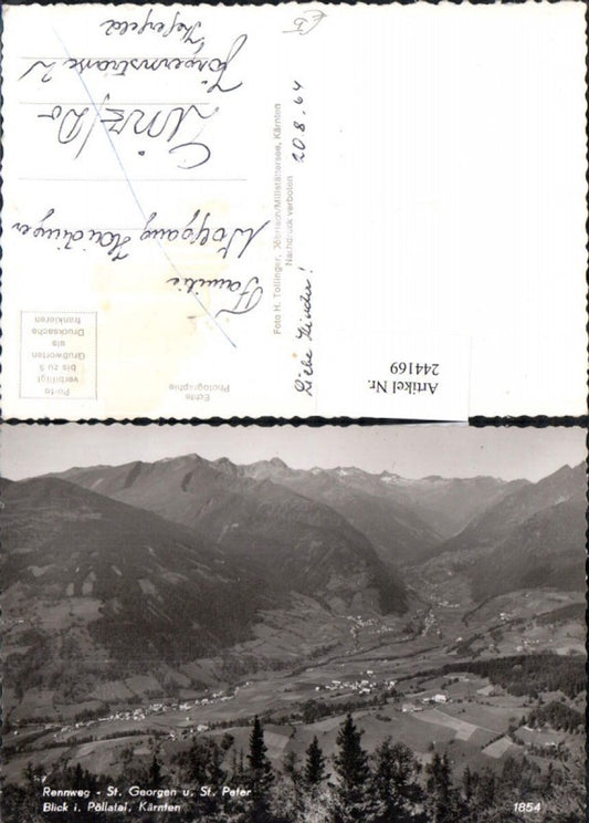 244169,Rennweg St. Georgen u. St. Peter Totale Blick ins Pöllatal