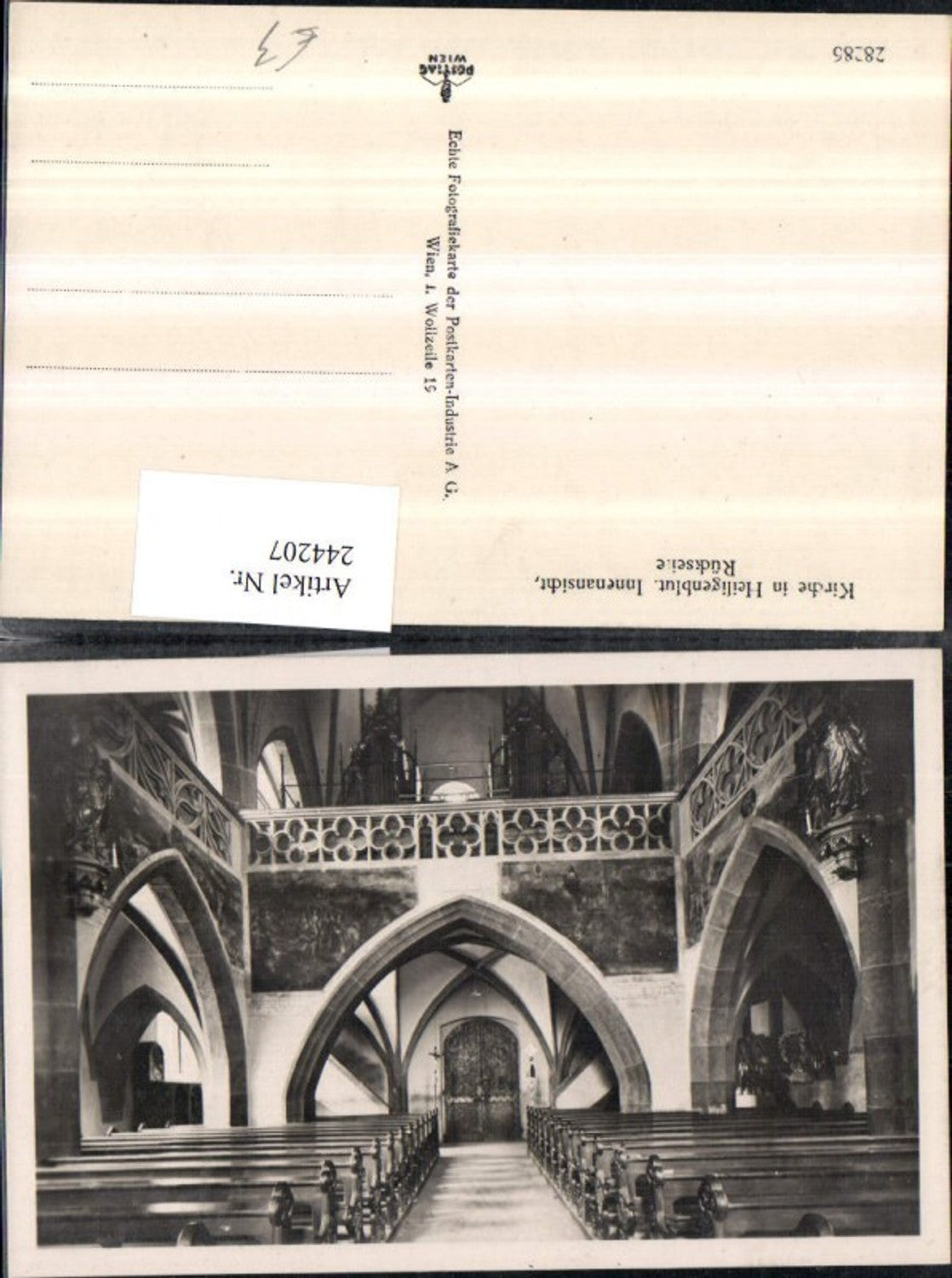 244207,Kirche in Heiligenblut Innenansicht Rückseite Orgel
