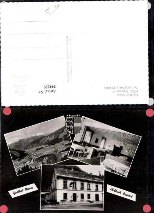 244229,Lind Totale Kleblach im Drautal Gasthof Mosfer Mehrbildkarte