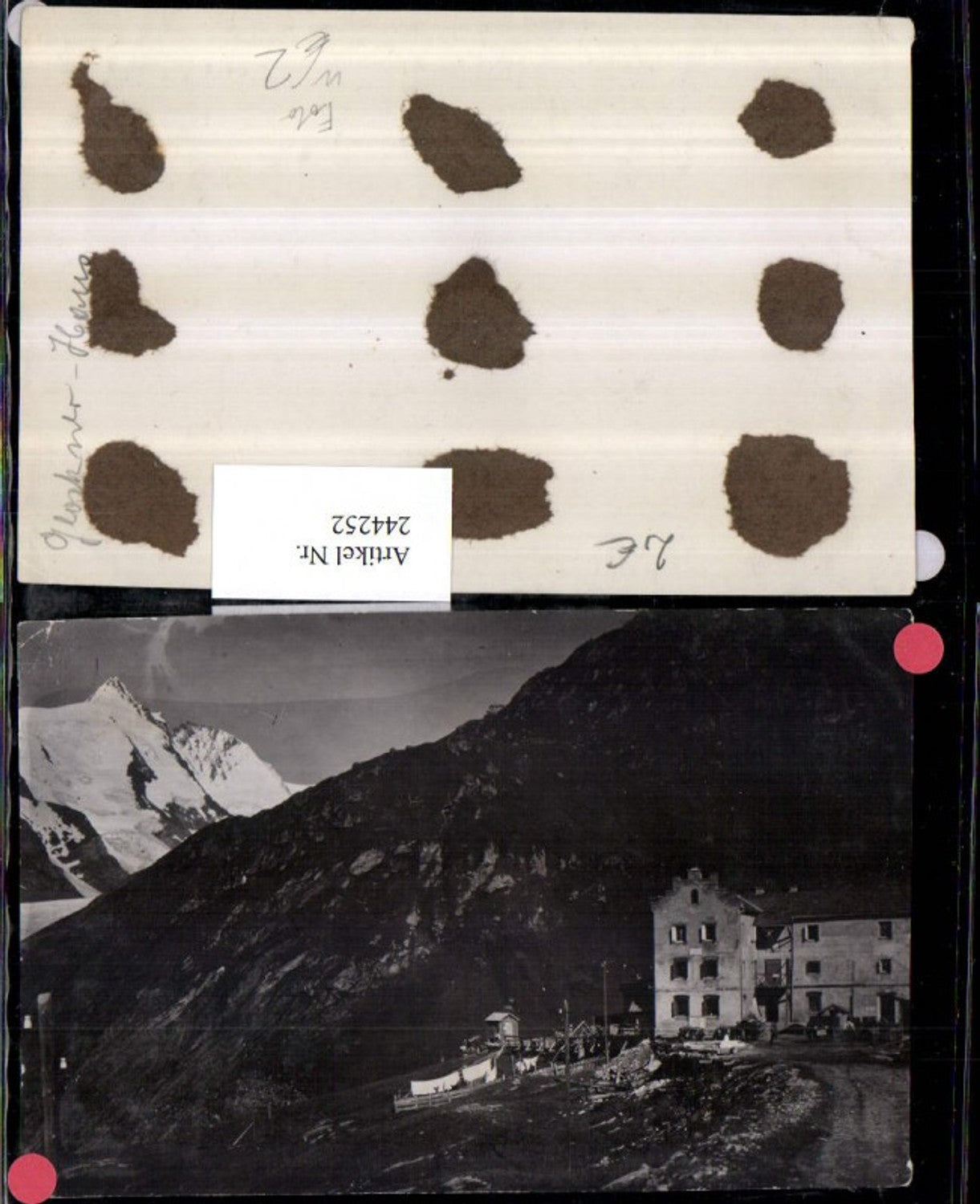 244252,Photo postcard Glocknerhaus with Großglockner near Heiligenblut