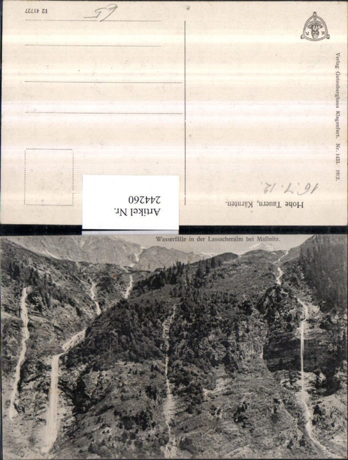 244260,waterfalls in d. Lassacheralm b. Mallnitz