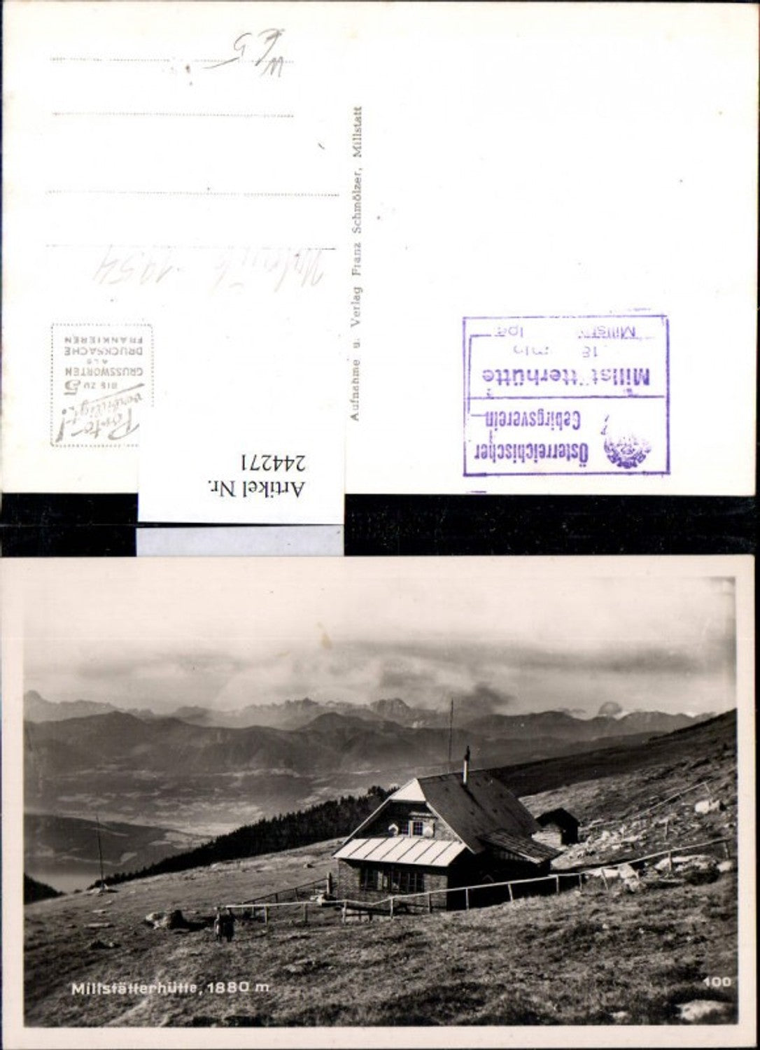 244271,Millstätterhütte Berghütte b. Millstatt am See