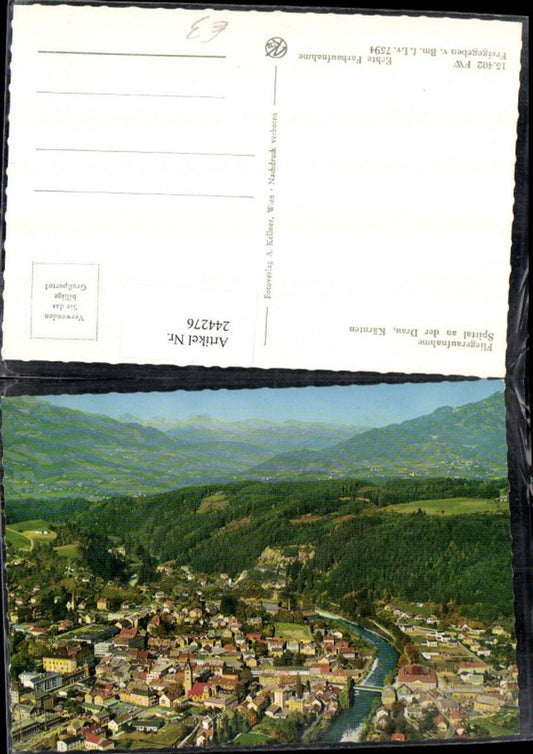 244276,Spittal an d. Drau Totale Fliegeraufnahme