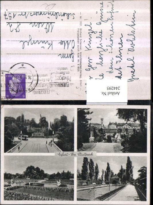 244295, Erfurt City Park, Tramway, Pond, Multi-view map