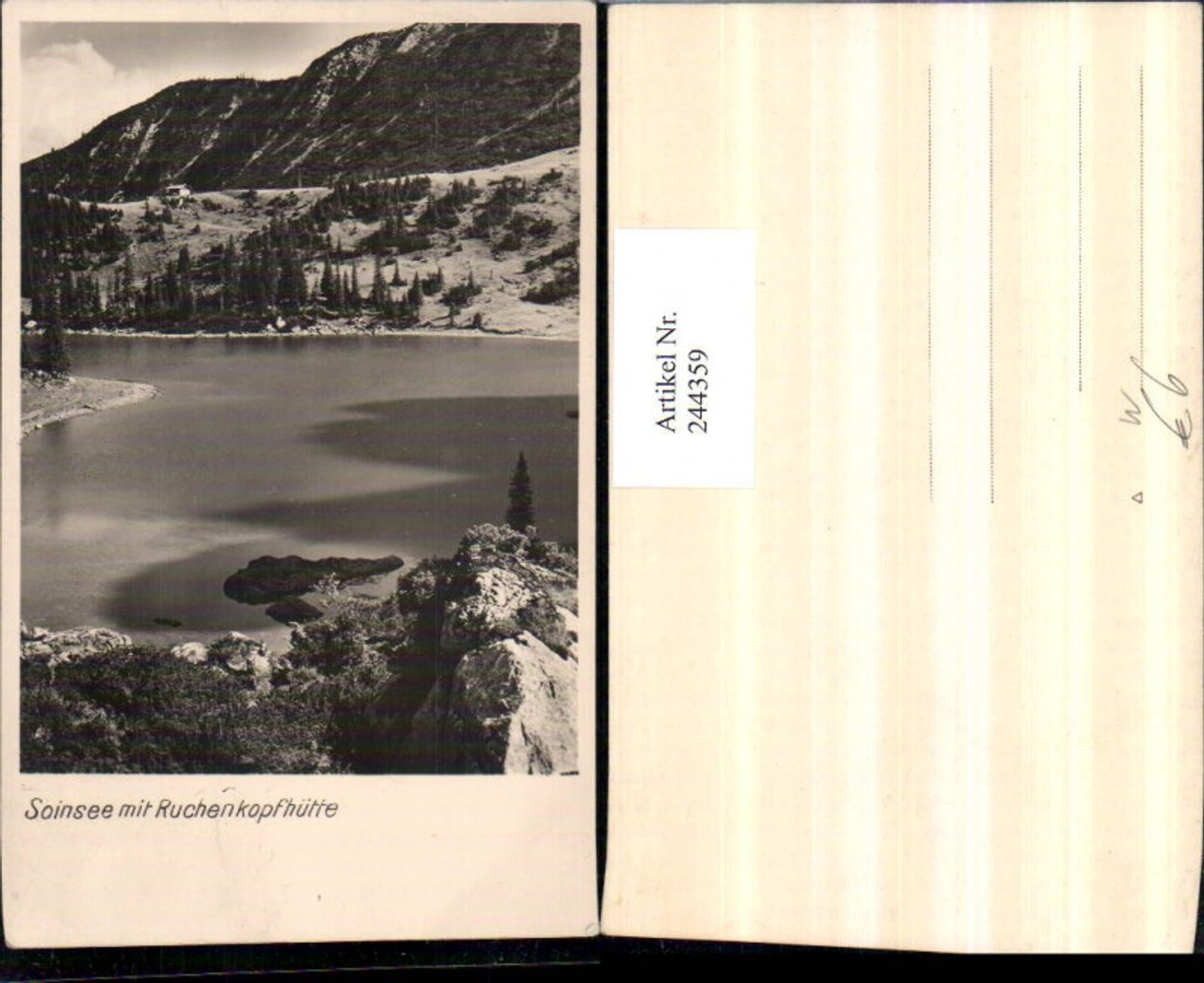 244359,Soinsee See m. Ruchenkopfhütte b. Bayrischzell