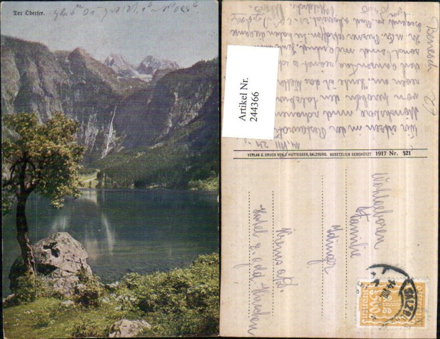 244366,Der Obersee See Partie Bergkulisse b. Berchtesgaden