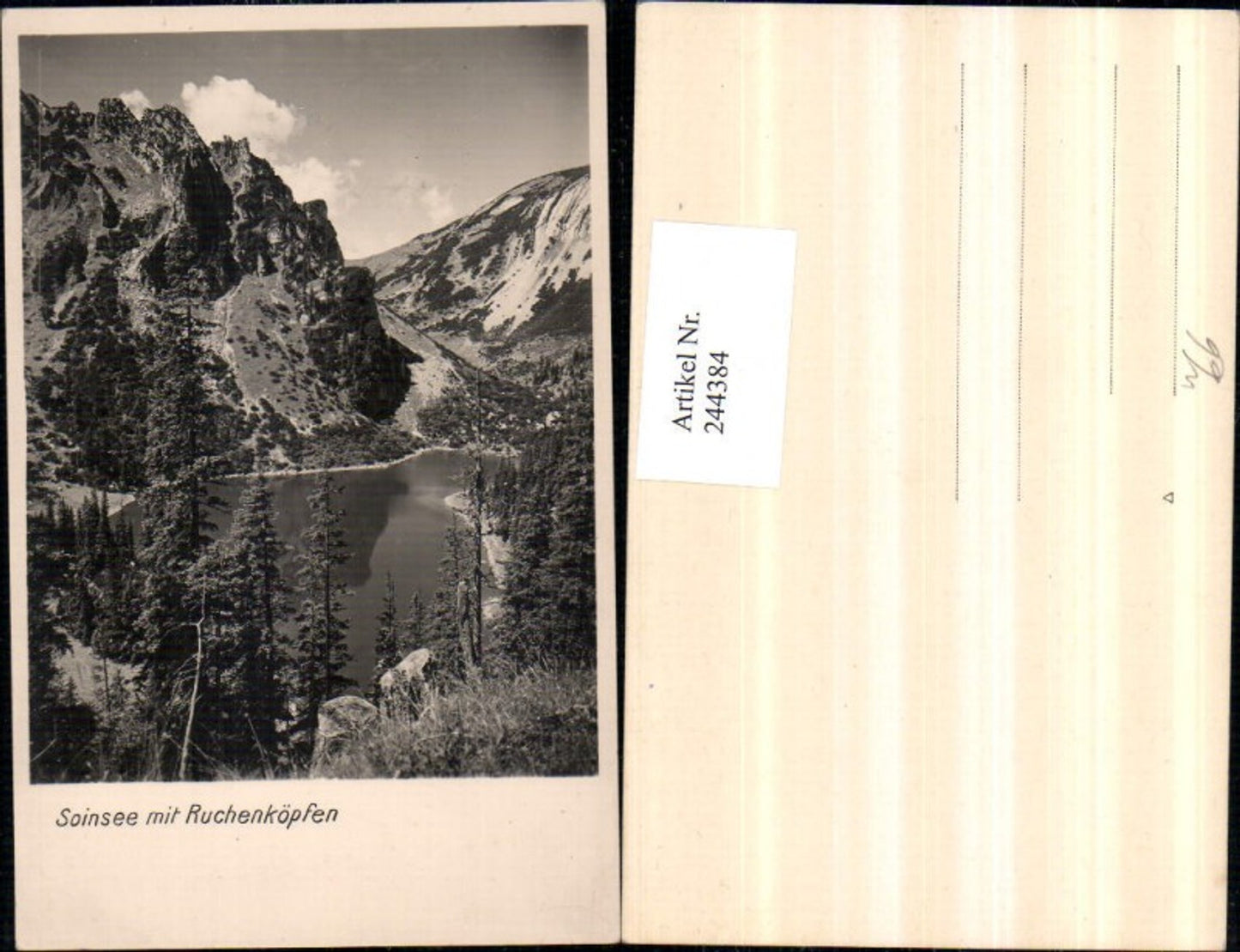 244384,Soinsee See m. Ruchenköpfen b. Bayrischzell
