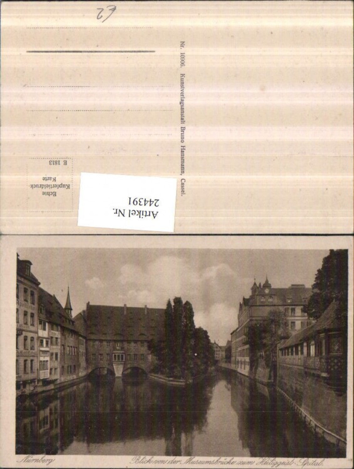 244391,Nürnberg Blick von d. Museumsbrücke zum Heiliggeist-Spital