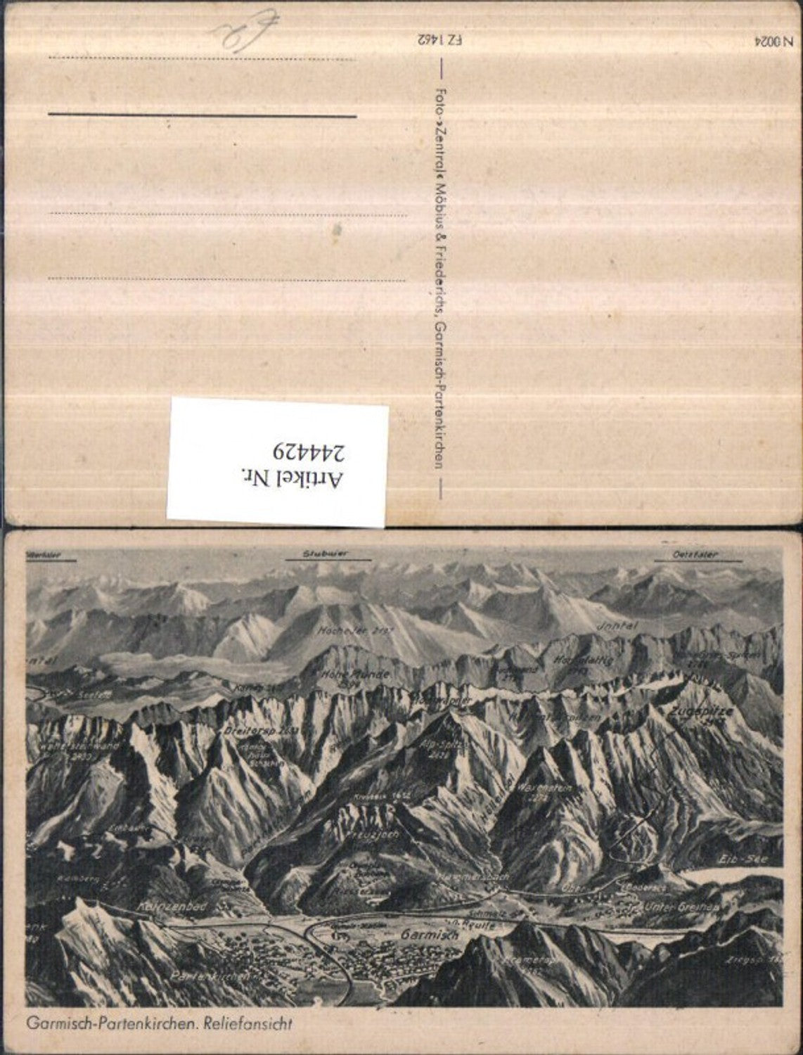 244429, Garmisch-Partenkirchen Relief view Total view