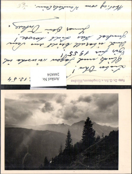 244434,Abstieg v. Wendelstein Bergkulisse b. München
