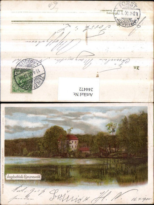 244472,Litho AK Berlin Jagdschloss Grunewald