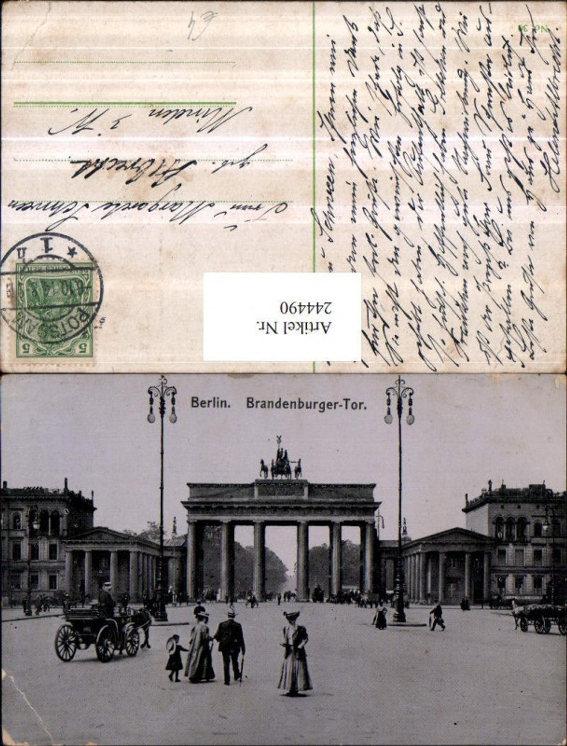244490,Berlin Brandenburger-Tor Straßenansicht Kutsche