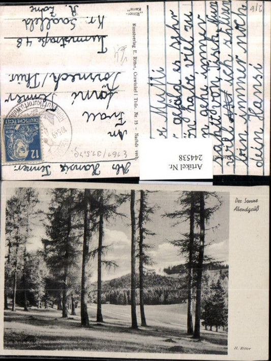244538, Thuringia The Sun Evening Greeting Party Forest pub E. Ritter 14