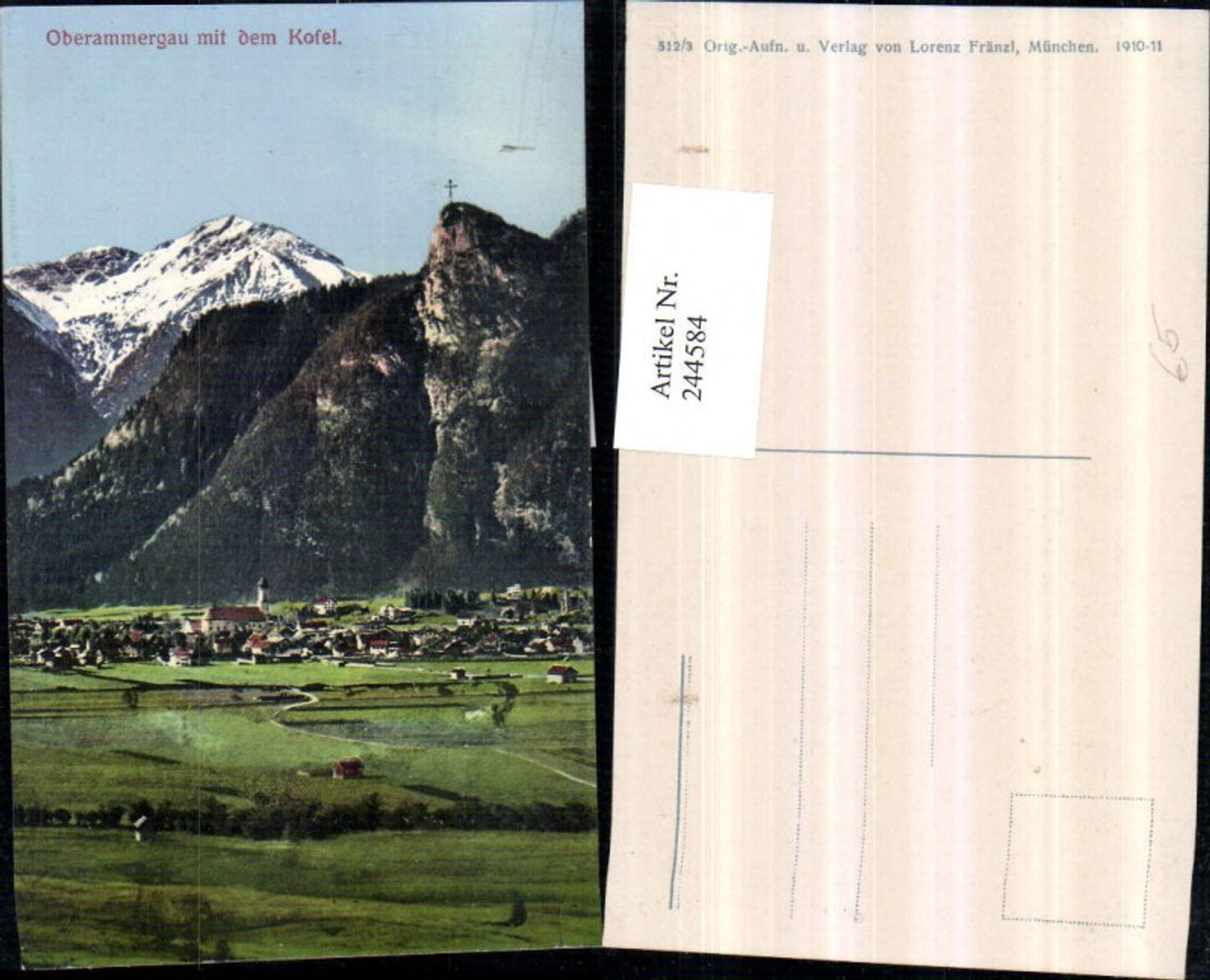 244584,Oberammergau Totale mit d. Kofel