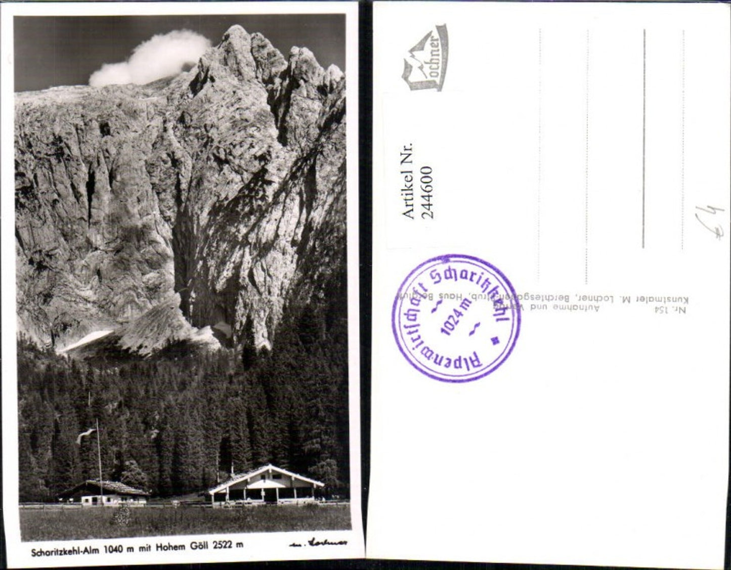 244600,Scharitzkehl-Alm m. Hohem Göll Bergkulisse b. Berchtesgaden