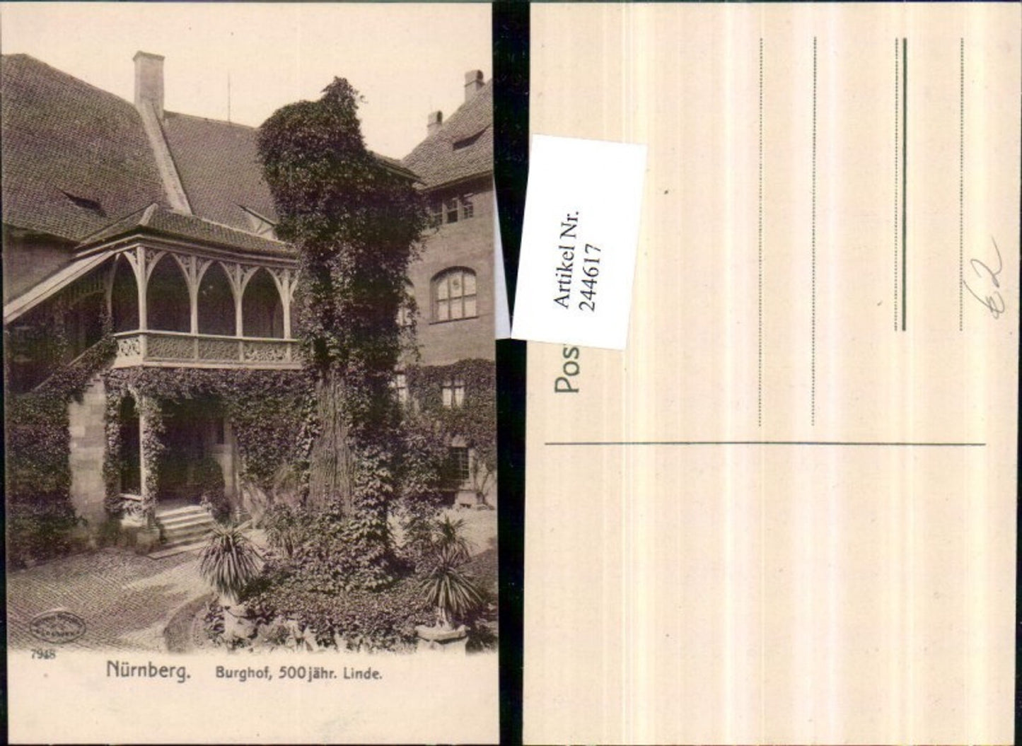 244617,Nürnberg Burghof m. 500-jähriger Linde