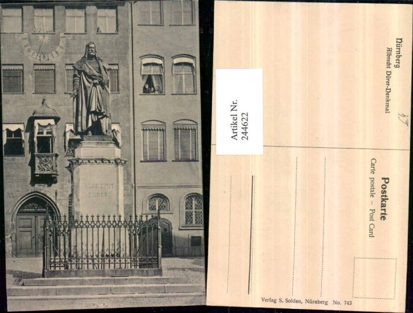 244622, Nuremberg Albrecht Dürer Monument
