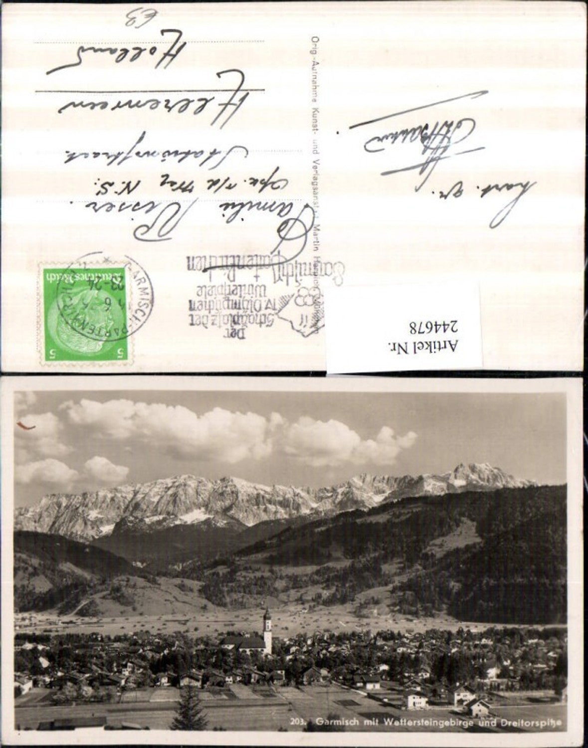 244678,Garmisch Totale m. Wettersteingebirge u. Dreitorspitze