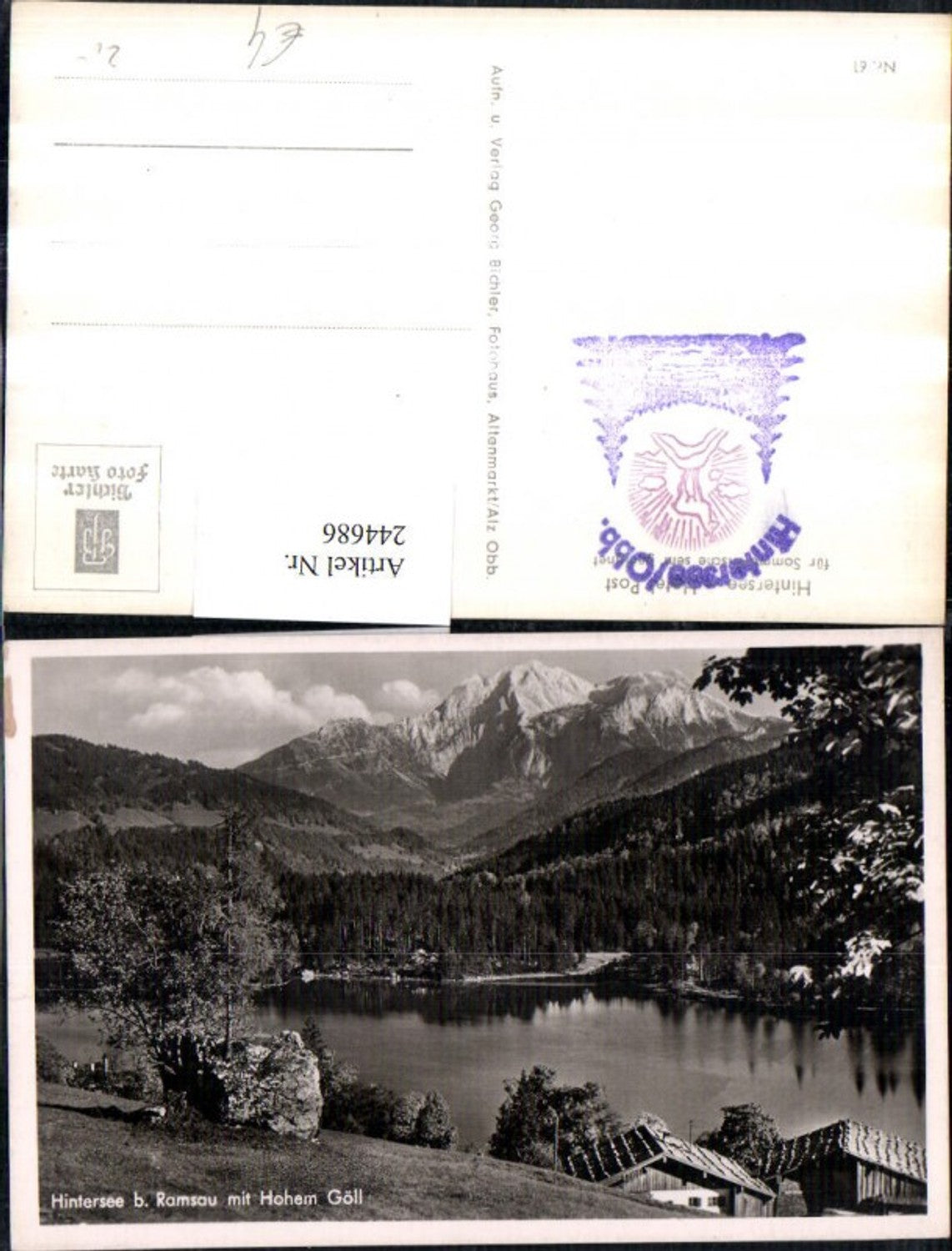 244686,Hintersee See b. Ramsau m. Hohem Göll