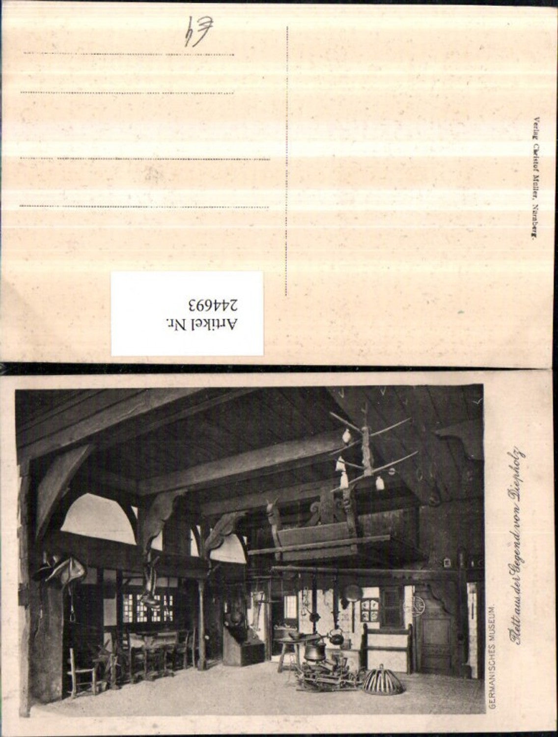 244693,Nürnberg Germanisches Museum Flett aus d. Gegend v. Diepholz
