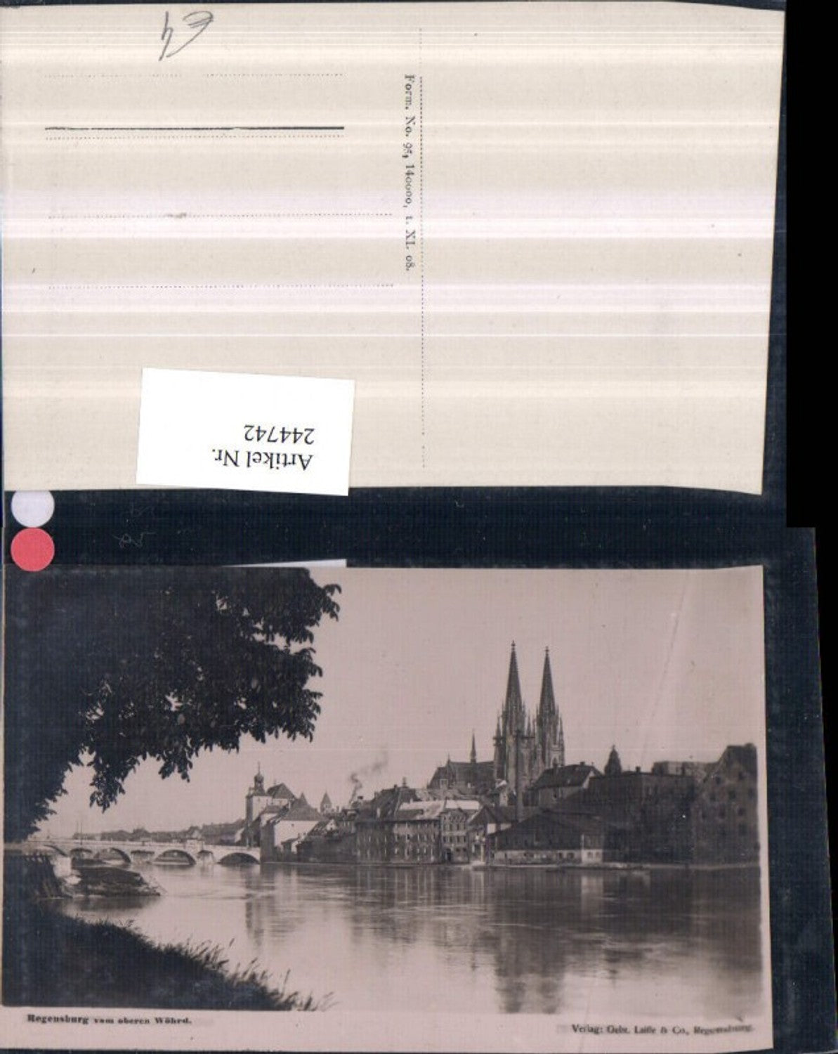 244742,Regensburg Teilansicht vom oberen Wöhrd