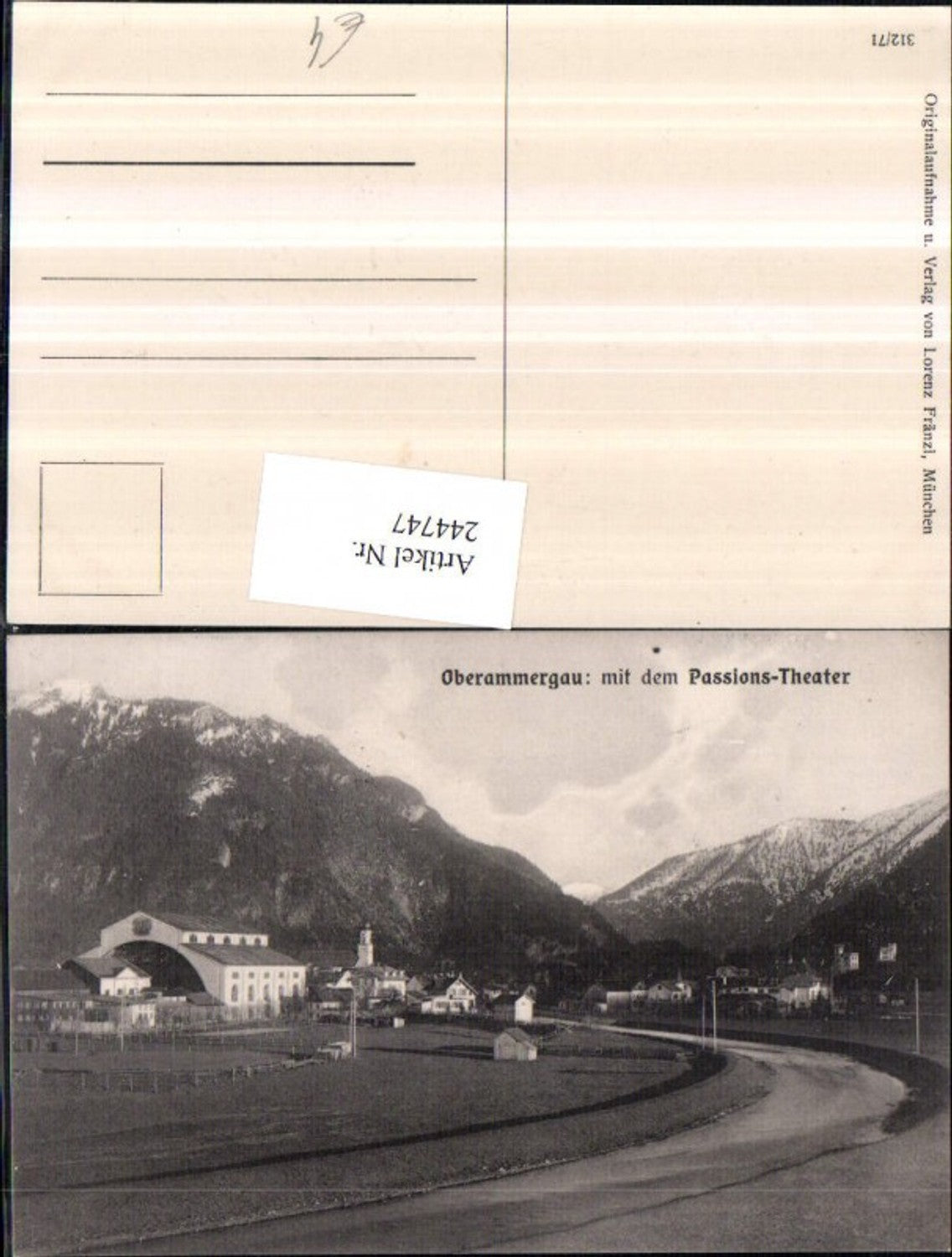244747,Oberammergau Teilansicht m. d. Passions-Theater