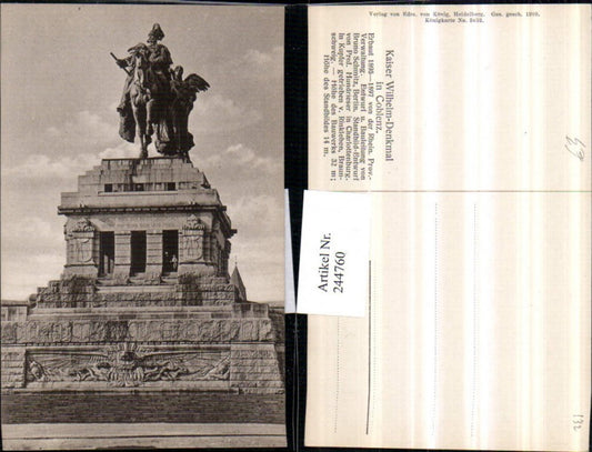 244760,Kaiser Wilhelm-Denkmal in Koblenz