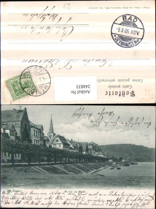 244833,St. Goar Teilansicht Partie am Rhein pub Edmund von König 1904