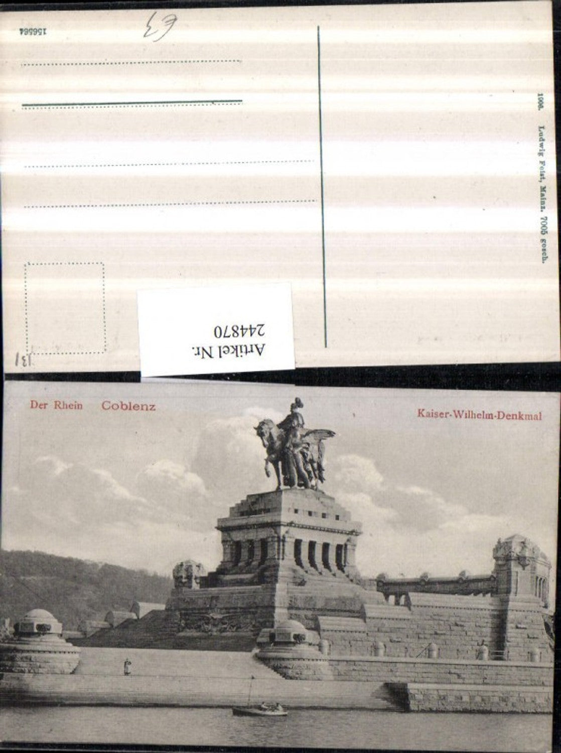 244870,Koblenz am Rhein Kaiser-Wilhelm-Denkmal