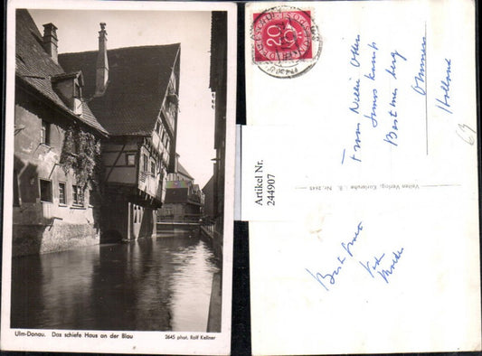 244907, Ulm on the Danube The crooked house on the Blau River, section
