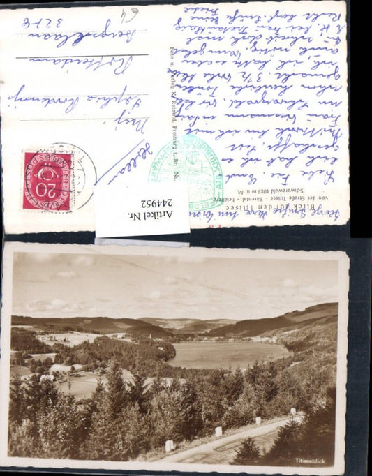 244952, View of Lake Titisee in the Black Forest from the Titisee Bärnetal Feldberg road