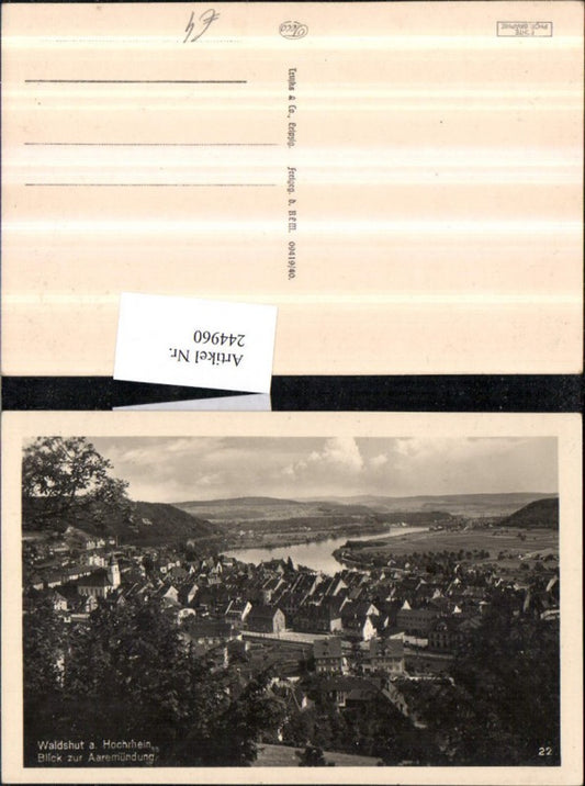 244960, Waldshut on the High Rhine, panoramic view towards the Aare estuary
