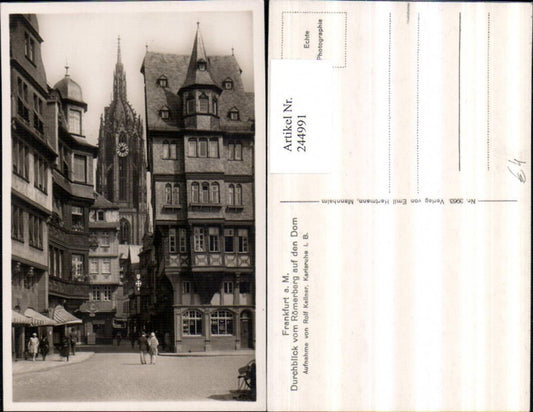 244991,Frankfurt am Main Durchblick v. Römerberg auf d. Dom
