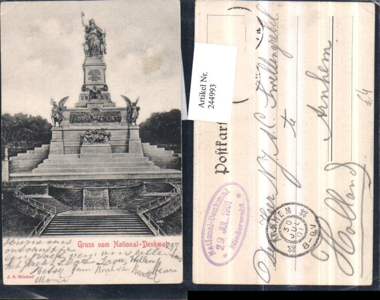 244993,Gruß vom National-Denkmal b. Rüdesheim