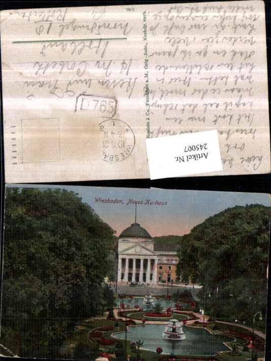 245007,Wiesbaden Kurhaus m. Brunnen