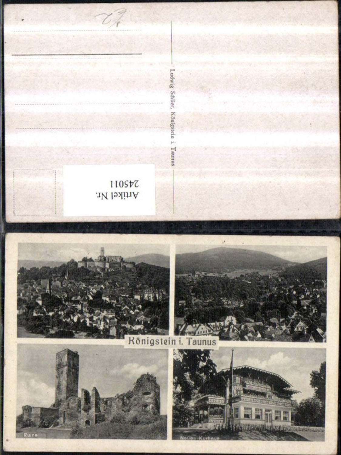 245011,Königstein im Taunus Totale Ruine Kurhaus Mehrbildkarte