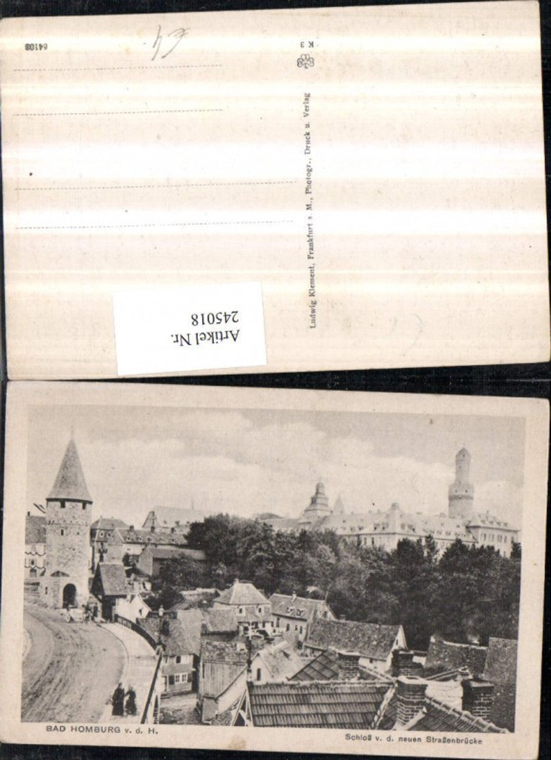 245018,Bad Homburg vor der Höhe Schloss von d. Straßenbrücke