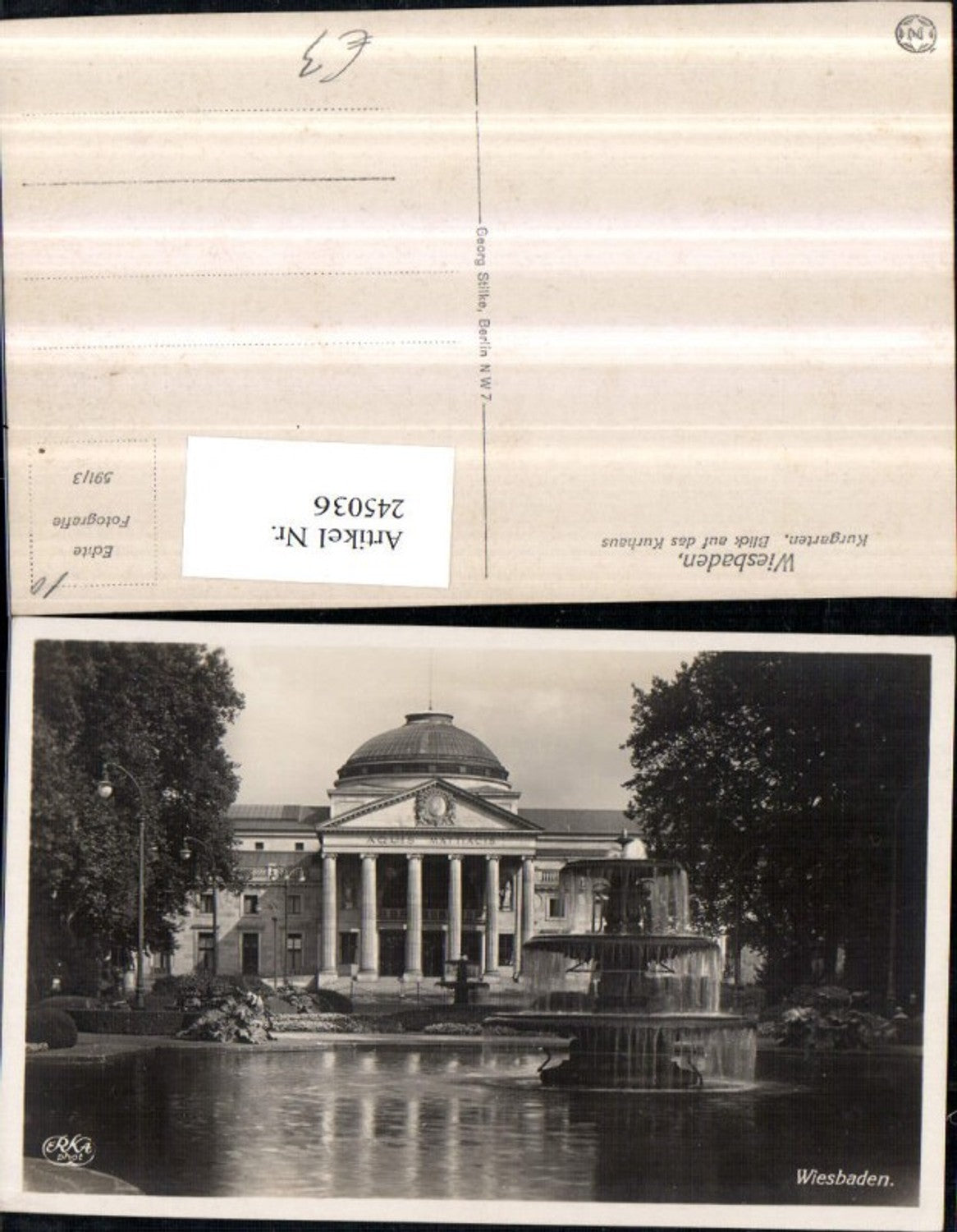 245036,Wiesbaden Kurgarten Blick auf das Kurhaus