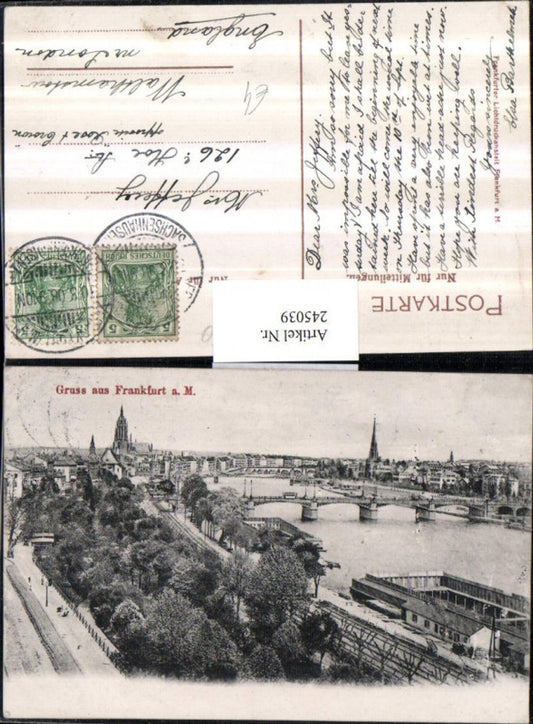 245039,Gruß aus Frankfurt am Main Teilansicht Brücke