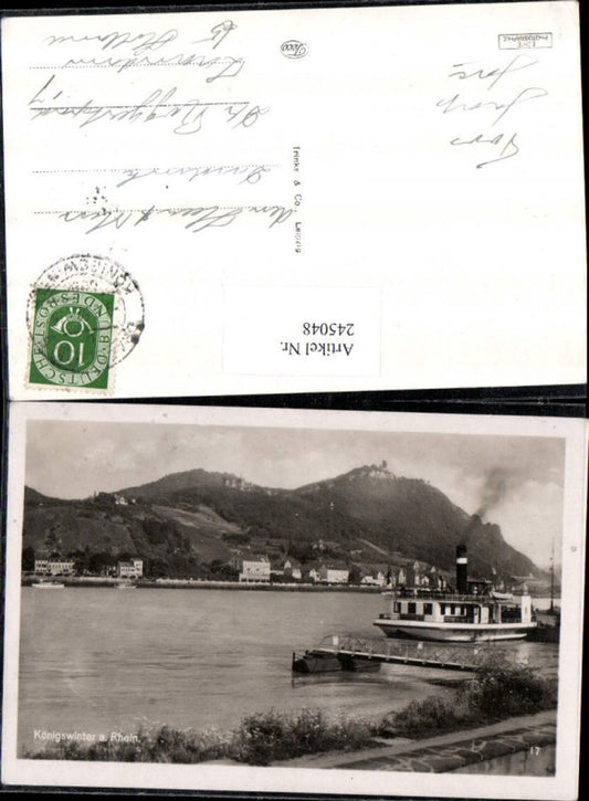 245048,Königswinter am Rhein Teilansicht Dampfer Anlegeplatz