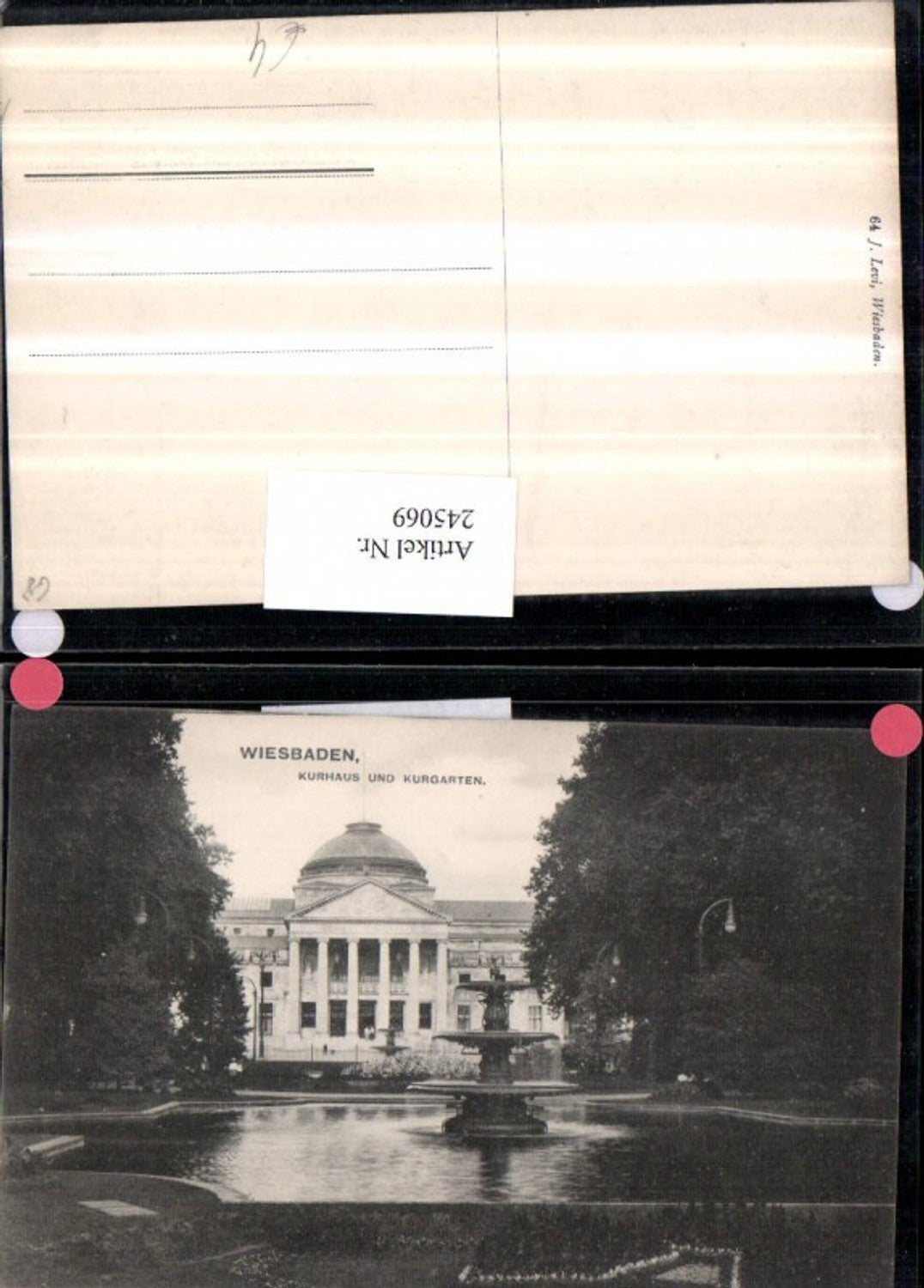 245069,Wiesbaden Kurhaus u. Kurgarten Brunnen