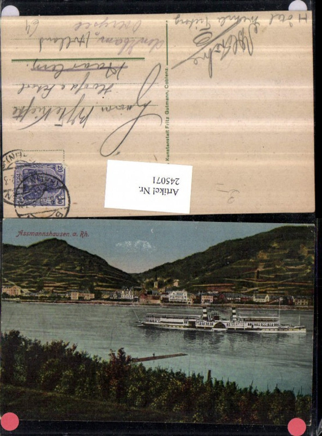 245071,Assmannshausen am Rhein Teilansicht Dampfer