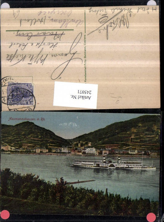 245071,Assmannshausen am Rhein Teilansicht Dampfer