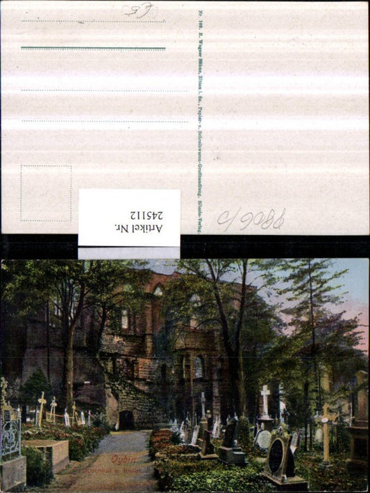 245112,Oybin Kirchhof u. Ruine m. Friedhof
